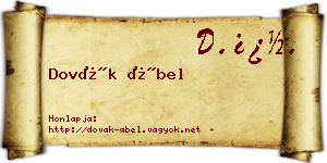 Dovák Ábel névjegykártya