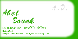 abel dovak business card